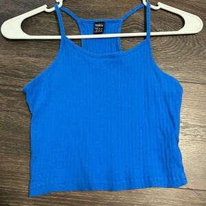Blue cropped Shein tank
